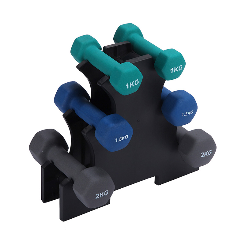 Dumbbell Hex Dilapisi Karet Vinyl Neoprene